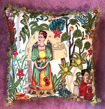 Load image into Gallery viewer, 50x50 Frida cushion with Liberty London backing
