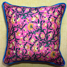 Load image into Gallery viewer, 50x50 Liberty London floral cushions with silk backing