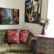 Load image into Gallery viewer, 50x50 Vibrant CanCan Dancers Cushions