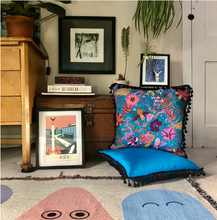 Load image into Gallery viewer, 50x50 Liberty London floral cushions with silk backing