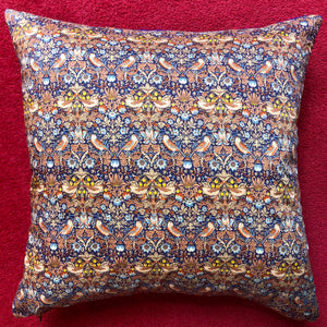 50x50 Liberty London ‘Strawberry thief’ cushions with Silk backing