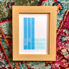 Load image into Gallery viewer, ’Pastels’ Linear decorative pictures in oak frame
