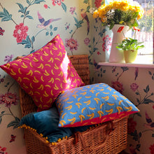 Load image into Gallery viewer, Pink and Blue Banana Cushions
