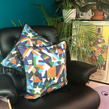 Load image into Gallery viewer, Liberty London Geometric and Silk Cushion
