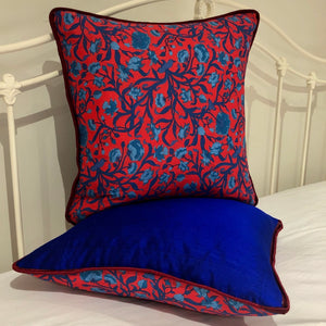 50x50 Liberty London floral cushions with silk backing
